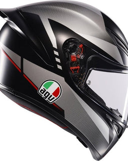Casco de Motocicleta Negro Mate Rojo AGV K1 S Lap