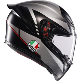 Casco de Motocicleta Negro Mate Rojo AGV K1 S Lap