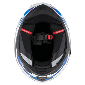 Casco Integral Blanco-Azul Scorpion EXO-520 Evo Air Elan