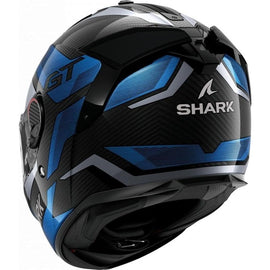 Casco Integral de Moto Carbon Ritmo Negro/Azul SHARK Spartan GT Pro