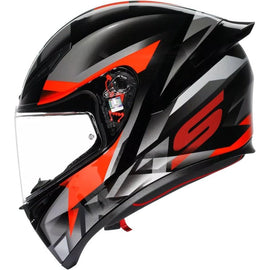 Casco de Motocicleta Negro Rojo AGV K1 S Fastlap