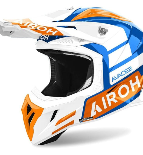 Casco de Motocross Naranja Brillo Airoh Aviator Ace 2 Sake