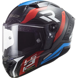 Casco Integral Moto Rojo/Azul LS2 Thunder Carbon Supra FF805