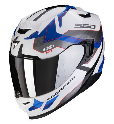 Casco Integral Blanco-Azul Scorpion EXO-520 Evo Air Elan