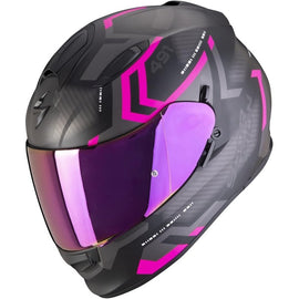 Casco Integral Moto Rosa Negro Mate Scorpion EXO-491