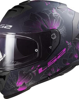 Casco Moto Integral Matt Black Pink LS2 FF800 Storm II Burst