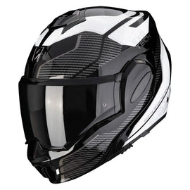 Casco Modular Negro Blanco Scorpion EXO-Tech Evo Animo