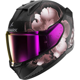 Casco Integral Moto Negro Rosa Shark D-Skwal 3 Mayfer