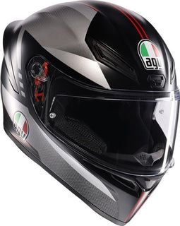Casco de Motocicleta Negro Mate Rojo AGV K1 S Lap