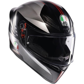Casco de Motocicleta Negro Mate Rojo AGV K1 S Lap
