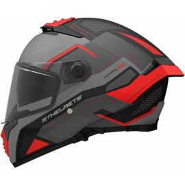 Casco Integral de Moto Rosso Opaco MT Thunder 4 SV Jerk