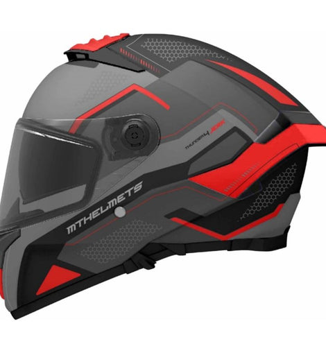Casco Integral de Moto Rosso Opaco MT Thunder 4 SV Jerk