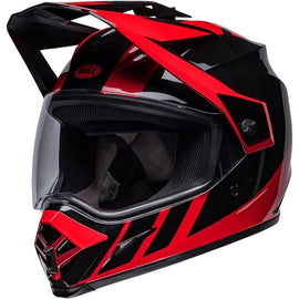 Casco de Moto Negro Brillante/Rojo Bell MX-9 Adventure MIPS