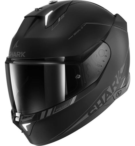 Casco Integral Moto Negro Mate Shark SKWAL i3 Blank SP