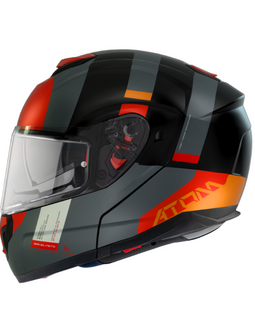 Casco Modular Naranja Mate MT Helmets Atom Gorex B4