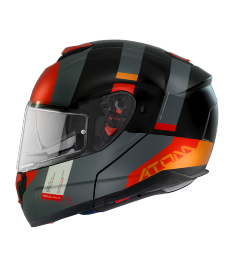 Casco Modular Naranja Mate MT Helmets Atom Gorex B4