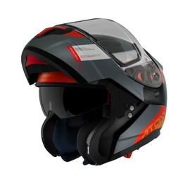 Casco Modular Naranja Mate MT Helmets Atom Gorex B4