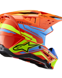 Casco de Motocross Azul/Naranja Alpinestars S-M5 Action