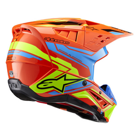 Casco de Motocross Azul/Naranja Alpinestars S-M5 Action