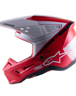 Casco de Motocross Rojo/Blanco Alpinestars S-M5 Rayón