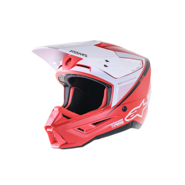 Casco de Motocross Rojo/Blanco Alpinestars S-M5 Rayón