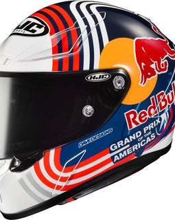 Casco Moto Integral Blanco/Azul/Rojo HJC RPHA1 Red Bull Austin GP