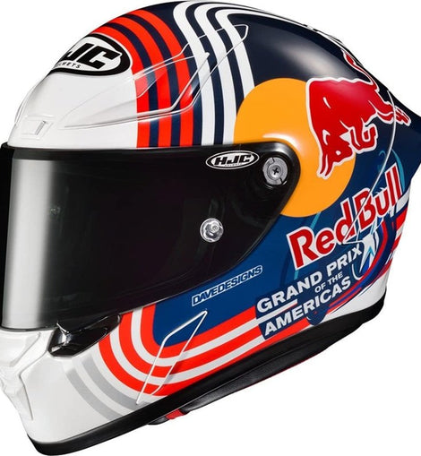 Casco Moto Integral Blanco/Azul/Rojo HJC RPHA1 Red Bull Austin GP