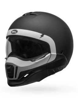 Casco Modular Negro Mate/Blanco Bell Broozer Cranium