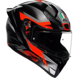 Casco de Motocicleta Negro Rojo AGV K1 S Fastlap
