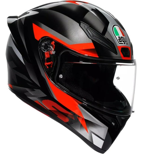 Casco de Motocicleta Negro Rojo AGV K1 S Fastlap